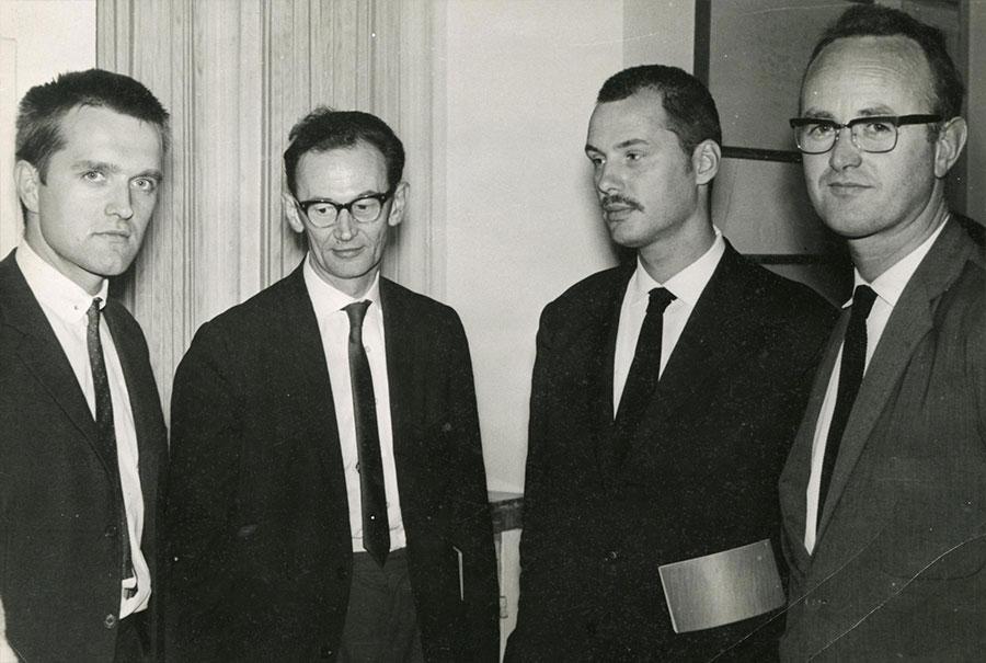 Nulgroep, 1961, v.l.n.r. Jan Henderikse, Jan Schoonhoven, Armando, Henk Peeters.